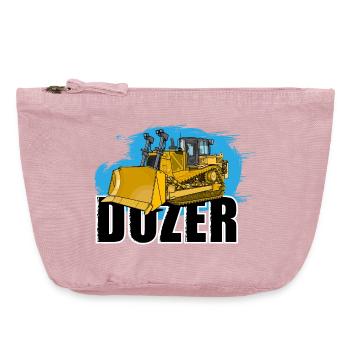 Bulldozer oder Planierraupe - Vintage Reißverschluss-Täschchen (18 x 21 cm) - Vintage Rosa - Vorne