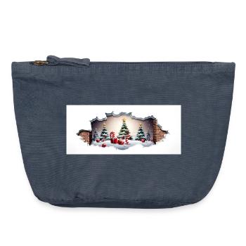 Christmas Decor - Vintage Zip Pouch 18 x 21 cm - vintage denim - Front