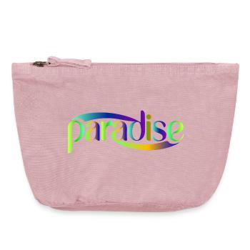 Paradise Rainbow Skriptdesign - Vintage Reißverschluss-Täschchen (18 x 21 cm) - Vintage Rosa - Vorne