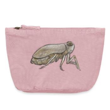 Zikaden-Tuschzeichnung in Erdtönen - Vintage Reißverschluss-Täschchen (18 x 21 cm) - Vintage Rosa - Vorne