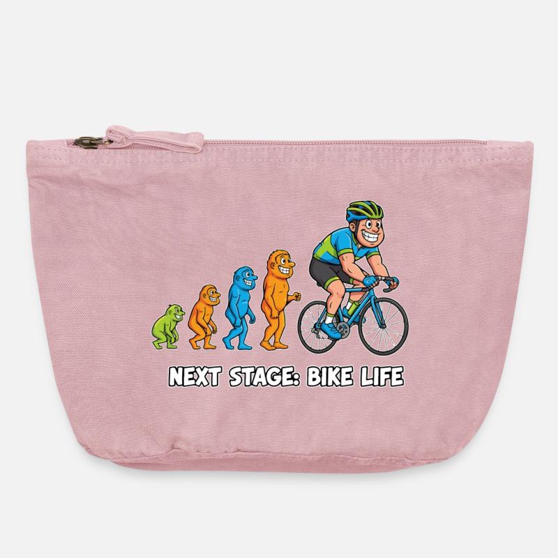 Evolution to Bike Life - Vintage Zip Pouch 18 x 21 cm - vintage rose