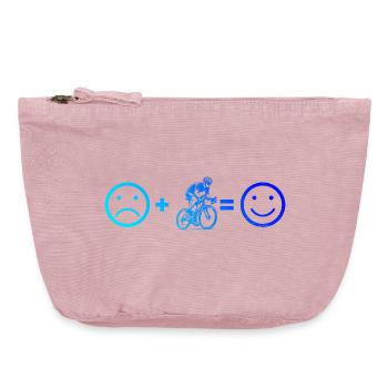 Klare Roadbike Botschaft - Vintage Reißverschluss-Täschchen (18 x 21 cm) - Vintage Rosa - Vorne