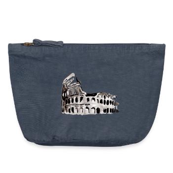 Colosseum Italian monument - Vintage Zip Pouch 18 x 21 cm - vintage denim - Front
