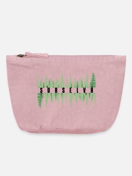 Surselva Waldgrenze - Vintage Reißverschluss-Täschchen (18 x 21 cm) - Vintage Rosa