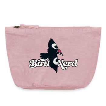 Bird Nerd Logo Tee - Vintage Zip Pouch 18 x 21 cm - vintage rose - Front