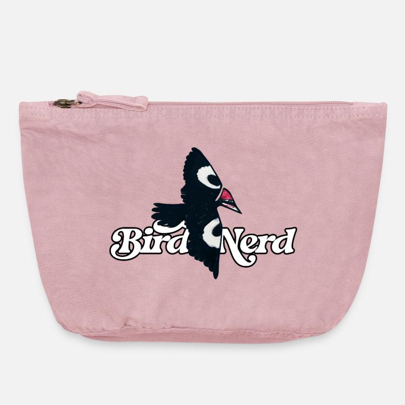 T-shirt Bird Nerd Logo - Pochette zippée vintage 18 x 21 cm - rose vintage