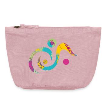 Yoga design_19 - Pochette zippée vintage 18 x 21 cm - rose vintage - Devant