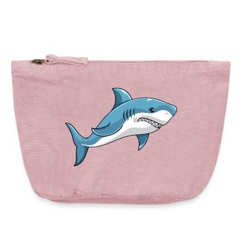 Shark shark barking great white sharks - Vintage Zip Pouch 18 x 21 cm - vintage rose - Front