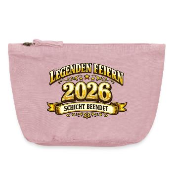 Legenden feiern 2026 Schicht beendet Spruch - Vintage Reißverschluss-Täschchen (18 x 21 cm) - Vintage Rosa - Vorne