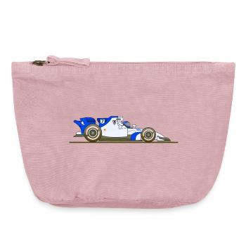 Car, Race, Race Car, Racing - Vintage Zip Pouch 18 x 21 cm - vintage rose - Front