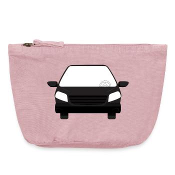 Simple Black Vehicle Graphic - Vintage Zip Pouch 18 x 21 cm - vintage rose - Front