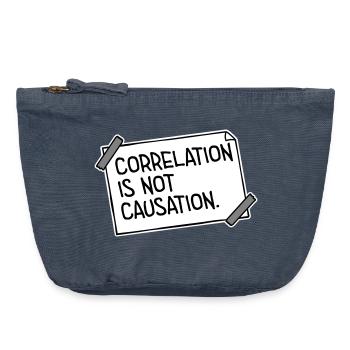 Correlation Is Not Causation Nerd Wissenschaft - Vintage Reißverschluss-Täschchen (18 x 21 cm) - Vintage Denim - Vorne