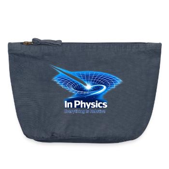 Everything is Relative – In Physics Design - Vintage Zip Pouch 18 x 21 cm - vintage denim - Front