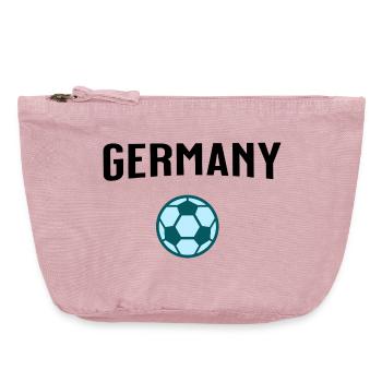 Deutschland - Germany - Fußballball Blau-Tönen - Vintage Reißverschluss-Täschchen (18 x 21 cm) - Vintage Rosa - Vorne