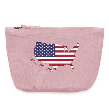 USA Flag Contour Motif - Vintage Zip Pouch 18 x 21 cm - vintage rose - Front