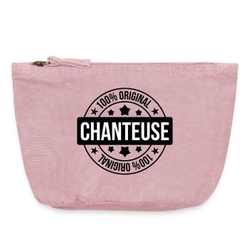 Singer - Singing - Song - Vintage Zip Pouch 18 x 21 cm - vintage rose - Front