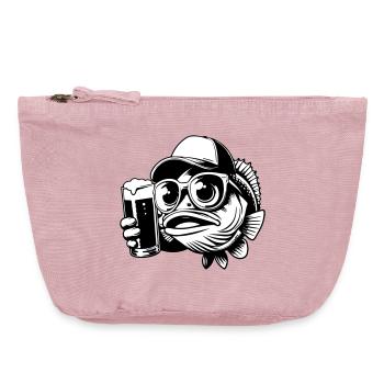 Fishing Beer Buddy - Vintage Zip Pouch 18 x 21 cm - vintage rose - Front