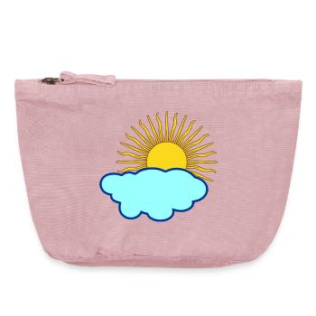 Sun behind cloud - Vintage Zip Pouch 18 x 21 cm - vintage rose - Front