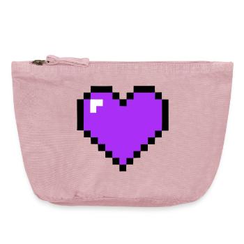 Pixel Heart 8-Bit Health - Vintage Zip Pouch 18 x 21 cm - vintage rose - Front