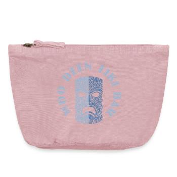 Tiki Bar, Mask - Retro Exotica Design of the Fifties - Vintage Zip Pouch 18 x 21 cm - vintage rose - Front