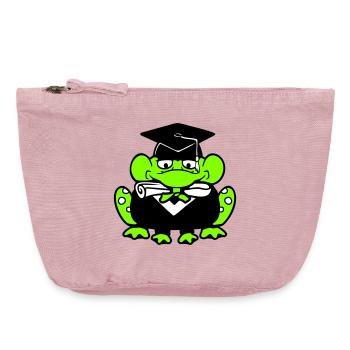 Frosch Schulabschluss Abitur bestanden College süß - Vintage Reißverschluss-Täschchen (18 x 21 cm) - Vintage Rosa - Vorne
