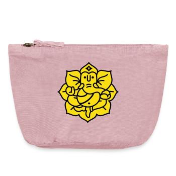 Ganesha Elephant No.02 (Colors changeable) - Vintage Zip Pouch 18 x 21 cm - vintage rose - Front