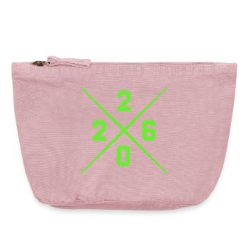 2026_kreuz- - Vintage Reißverschluss-Täschchen (18 x 21 cm) - Vintage Rosa - Vorne