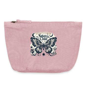 Nature's Child Butterfly Pattern - Vintage Zip Pouch 18 x 21 cm - vintage rose - Front