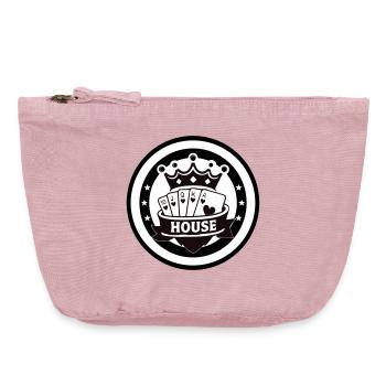 Royal Flush of the House Heart Poker Emblem - Vintage Zip Pouch 18 x 21 cm - vintage rose - Front