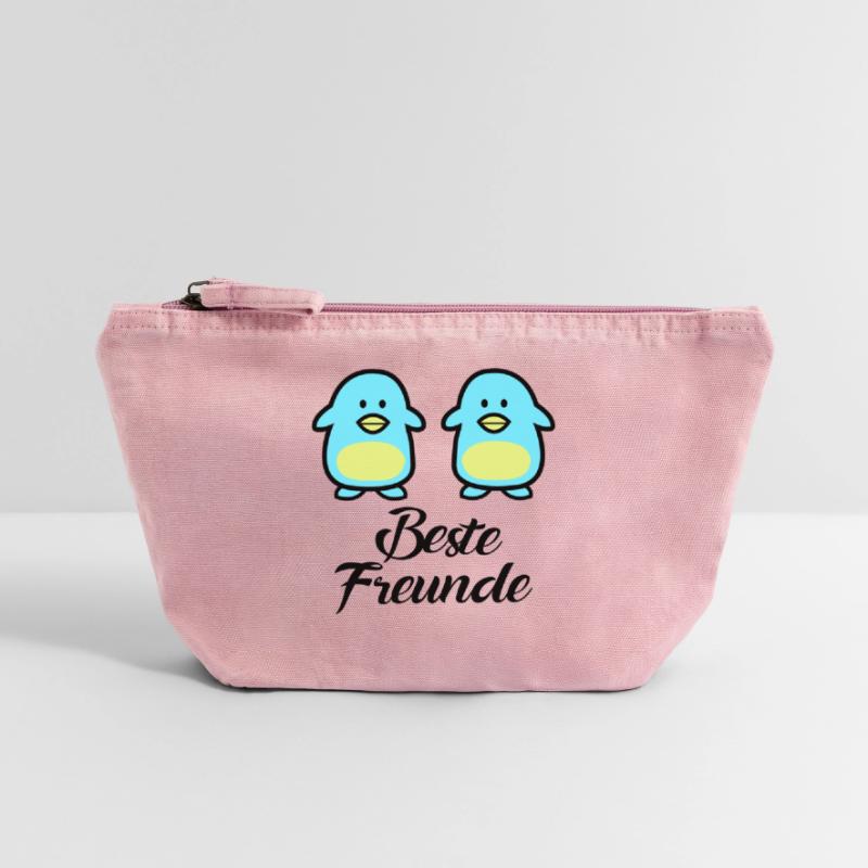 Pinguine Beste Freunde Vintage Reißverschluss-Täschchen (18 x 21 cm)