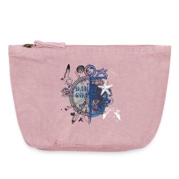 Night Nautical Anchor Compass - Vintage Zip Pouch 18 x 21 cm - vintage rose - Front
