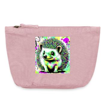 hedgehog - Vintage Zip Pouch 18 x 21 cm - vintage rose - Front