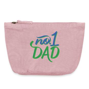 No.1 Dad – Handlettering - Vintage Reißverschluss-Täschchen (18 x 21 cm) - Vintage Rosa - Vorne
