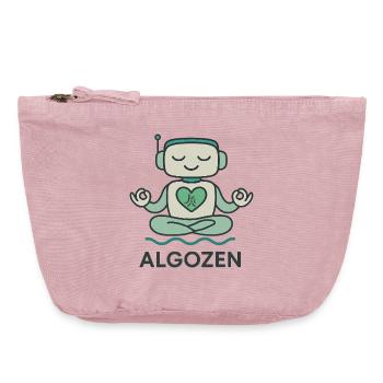 Robot Zen - Pochette zippée vintage 18 x 21 cm - rose vintage - Devant