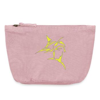 Espadon, marlin, - Pochette zippée vintage 18 x 21 cm - rose vintage - Devant