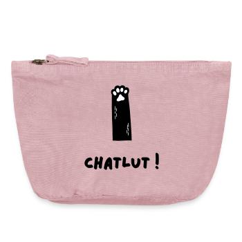 The Cat Who Says Chatlut - Vintage Zip Pouch 18 x 21 cm - vintage rose - Front