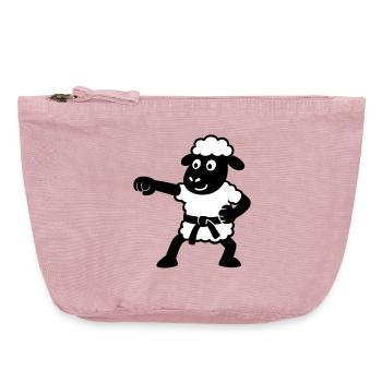 Karate Sheep - Vintage Zip Pouch 18 x 21 cm - vintage rose - Front