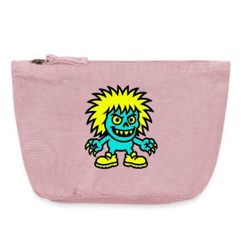 Monster mit gelben Haaren - Vintage Reißverschluss-Täschchen (18 x 21 cm) - Vintage Rosa - Vorne