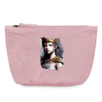 Reine de Bataille Guerrière Fantastique - Pochette zippée vintage 18 x 21 cm - rose vintage - Devant
