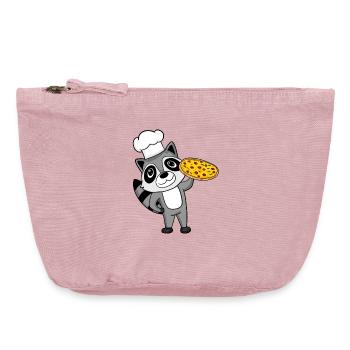Pizza Maker Pizza Cook Raccoon Italian - Vintage Zip Pouch 18 x 21 cm - vintage rose - Front