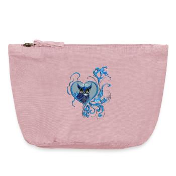 Les oiseaux de proie les plus élégants Le magnifique hibou Fantá - Pochette zippée vintage 18 x 21 cm - rose vintage - Devant