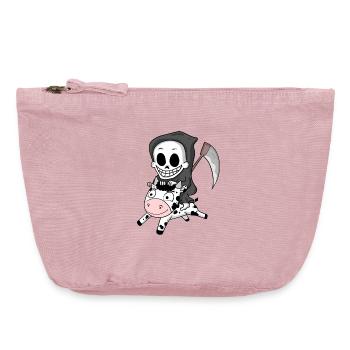 Grim Reaper Cow - Vintage Zip Pouch 18 x 21 cm - vintage rose - Front