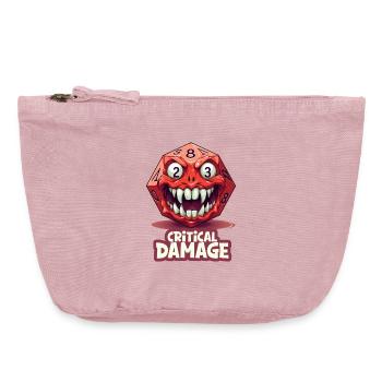 Critical Damage W20 Sarcasm RPG Shirt - Vintage Zip Pouch 18 x 21 cm - vintage rose - Front