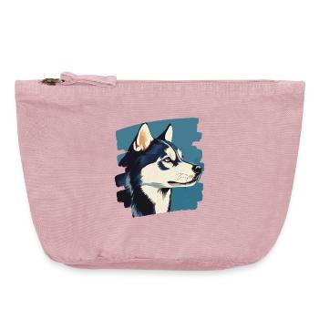 Rauque - Pochette zippée vintage 18 x 21 cm - rose vintage - Devant