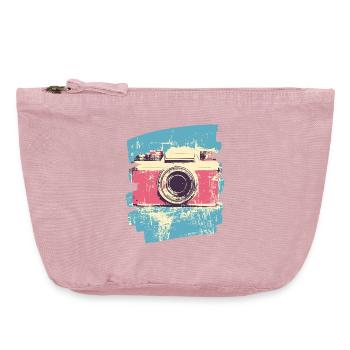 Kamera Fotograf Foto - Vintage Reißverschluss-Täschchen (18 x 21 cm) - Vintage Rosa - Vorne