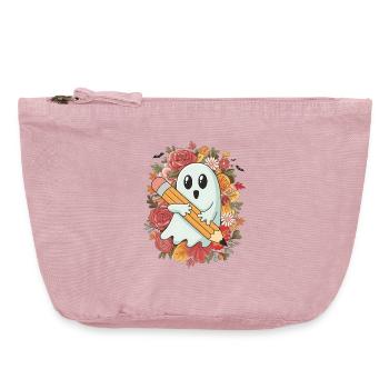 Geist Bleistift Halloween - Vintage Reißverschluss-Täschchen (18 x 21 cm) - Vintage Rosa - Vorne