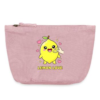 Lemon Love Kawaii Manga Lemon - Vintage Zip Pouch 18 x 21 cm - vintage rose - Front