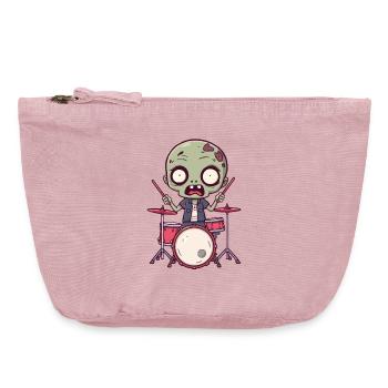 Creepy Drummer - Zombie - Vintage Zip Pouch 18 x 21 cm - vintage rose - Front