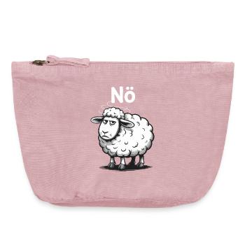 Basse-Autriche – Grumpy Sheep Humour Design - Pochette zippée vintage 18 x 21 cm - rose vintage - Devant