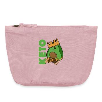 Keto King – Low Carb & High Fat Lifestyle Design - Vintage Zip Pouch 18 x 21 cm - vintage rose - Front